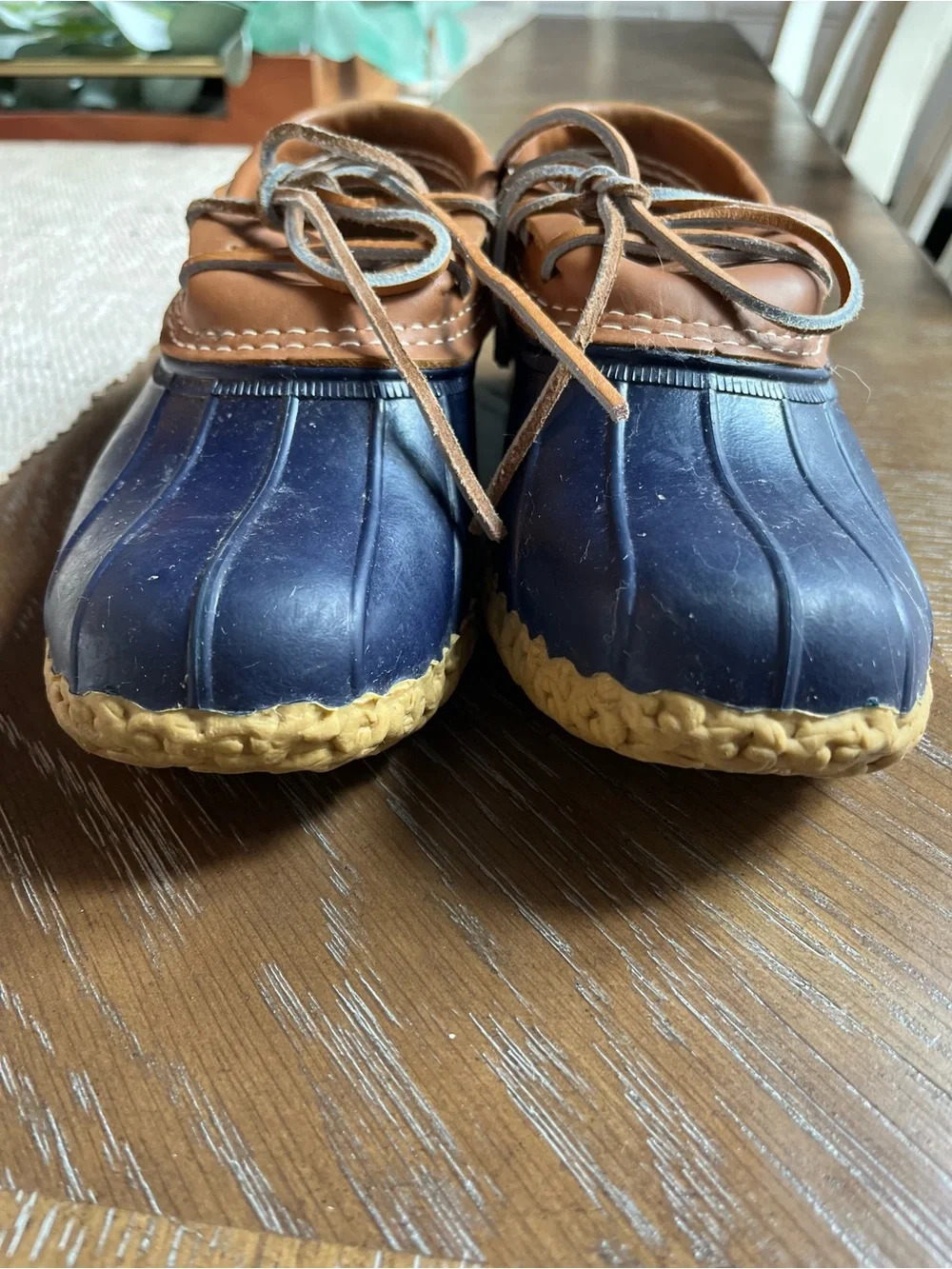 Vintage L.L. Bean Bean Boots Short Ankle Duck Boot Navy size 7